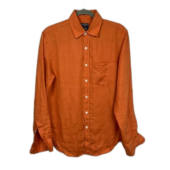 Todd Snyder Orange Casual Button Down Shirt - Picture 1 of 7